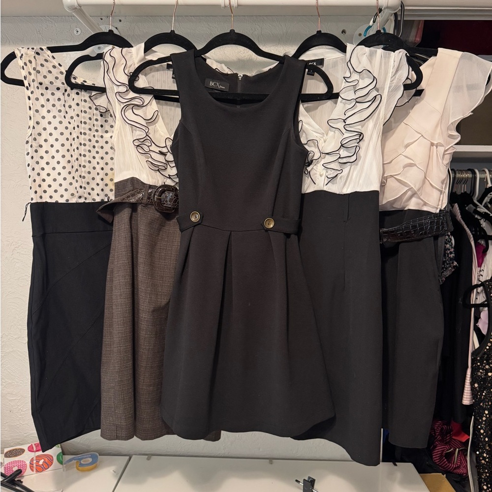 BCX office dresses 15 EACH or bundle (5) assorted sizes 0-3, all fit like XS